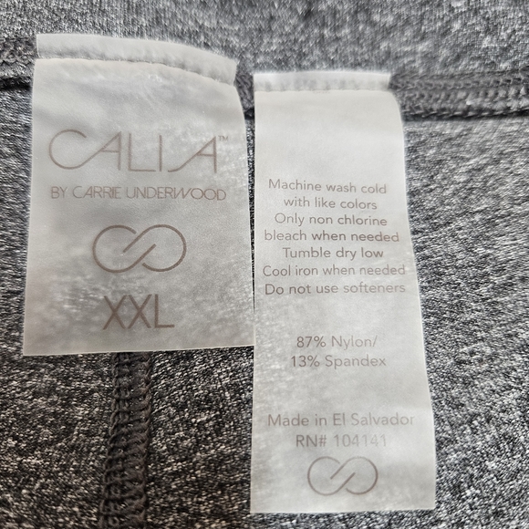 CALIA by Carrie Underwood Essential Heather Gray Leggings Size XXL knee Length - Picture 9 of 9
